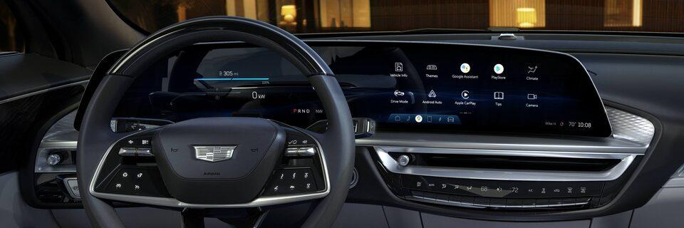 Do the driving modes in Cadillac Lyriq offer different ranges or battery usages